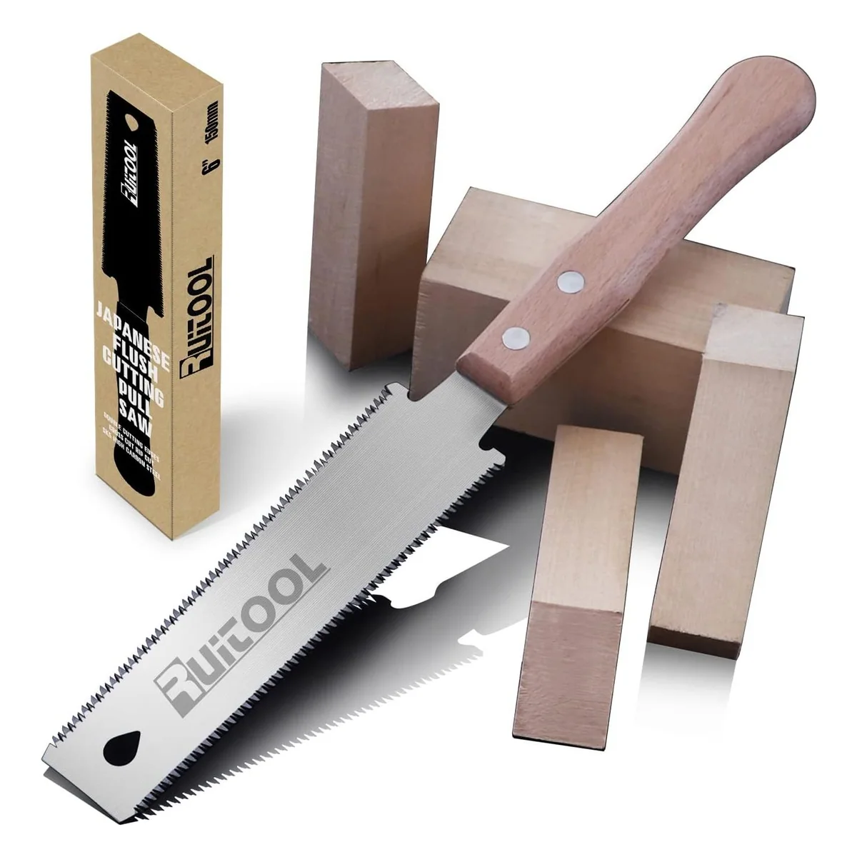 RUITOOL 6 Inch Ryoba Pull Saw, Double Edge