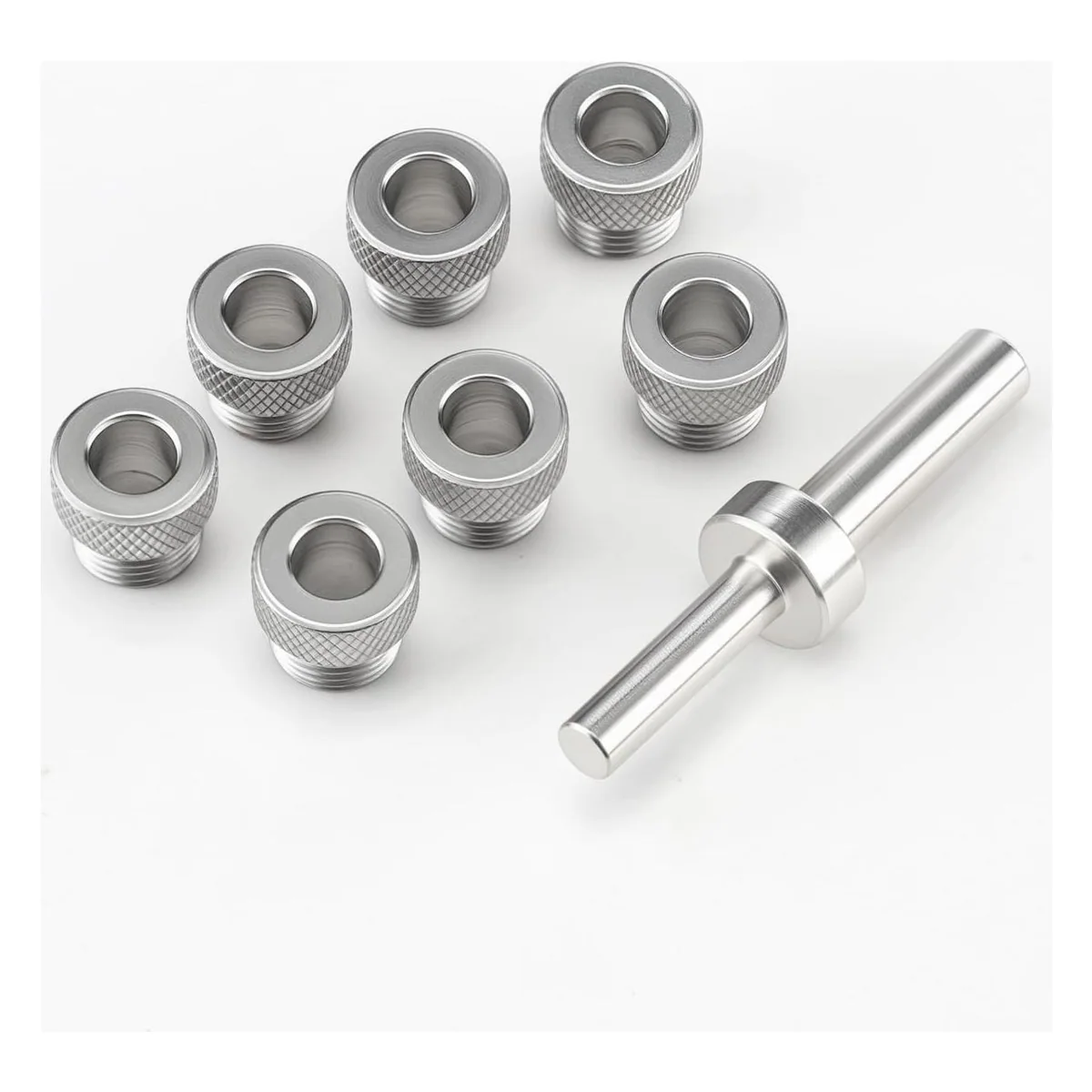 RUITOOL Shelf Pin Jig Drill Sleeves, 1/4 Inch, Set of 7